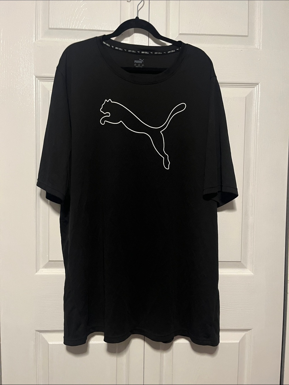 Puma Men’s Black Tee with White Puma Cat Logo 4XLT